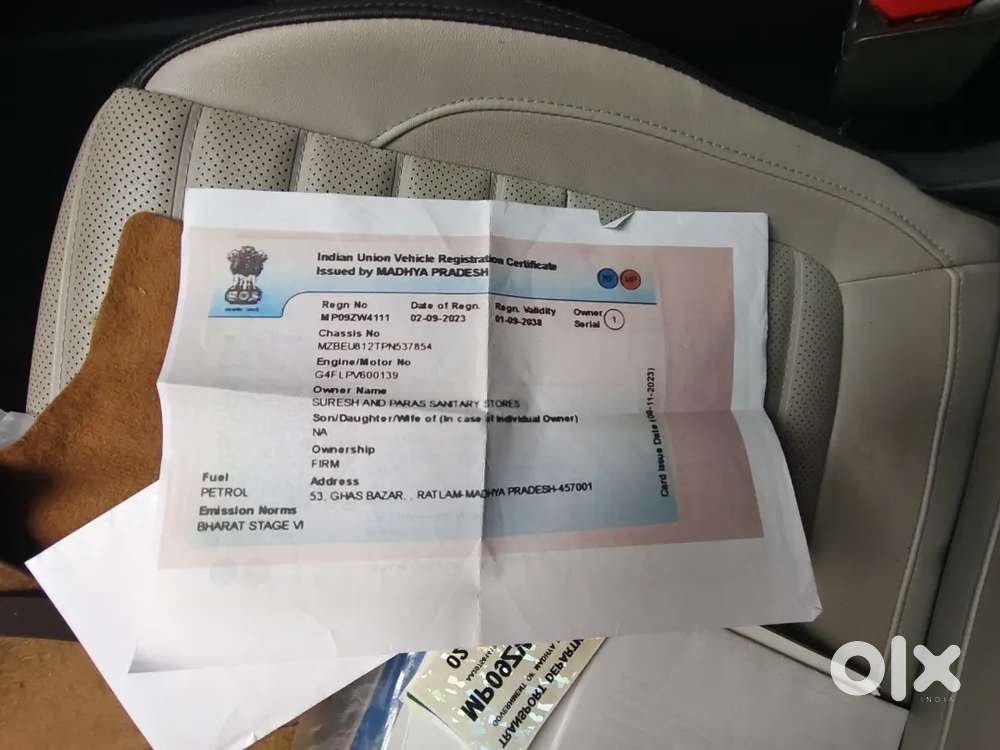 Kia Seltos Petrolat  02 09 2023 Vip Number