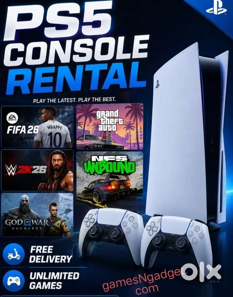PS4,PS5, AND X BOX GAMING CONSOLES FOR RENT WITH GAMES