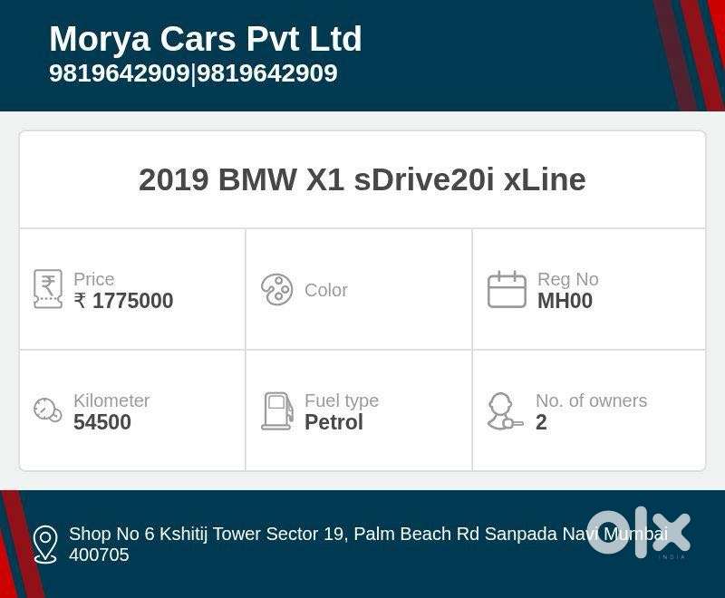 Bmw X1 Sdrive20i Xline, 2019, Petrol