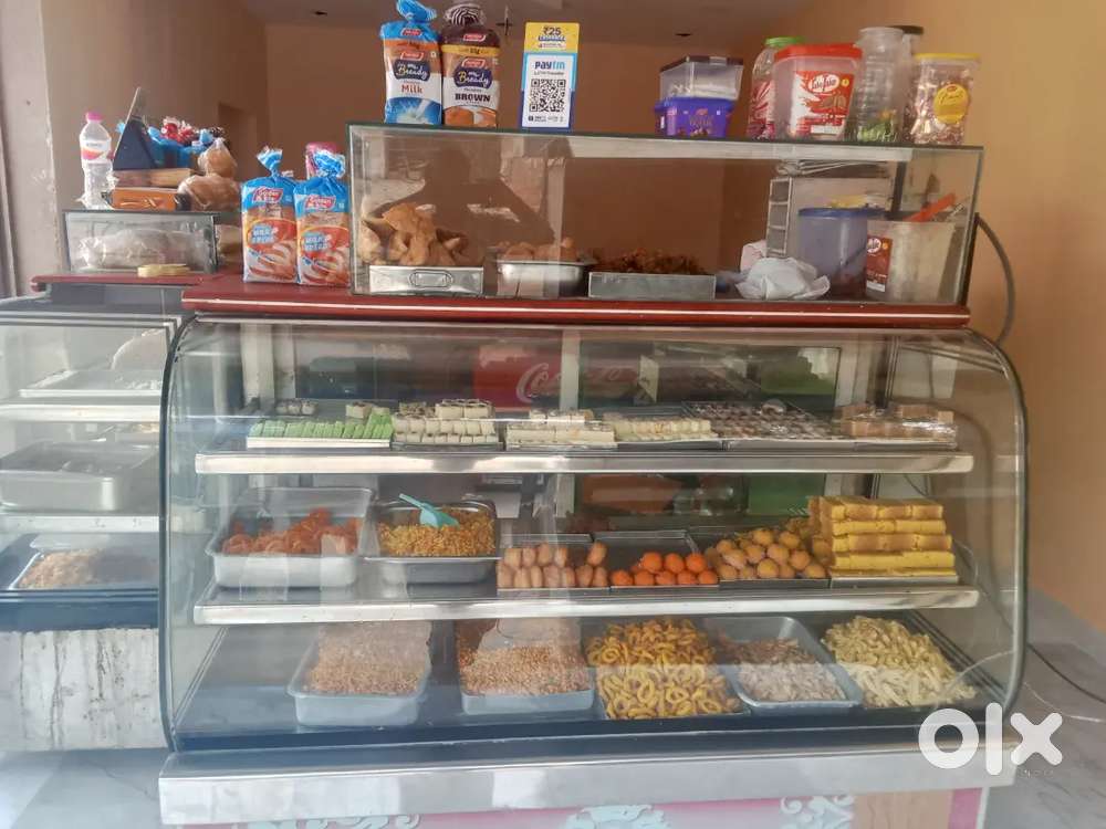 Sweet house and bakery display counter