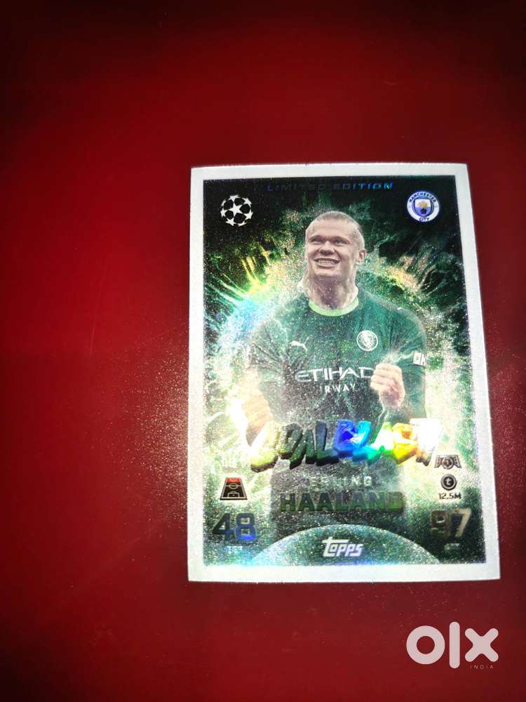 haaland football card limited edition Match Attax 2024 2025 Erling Time to Shine Trading : Toys & Games Sale Cards Erling Haaland Limited