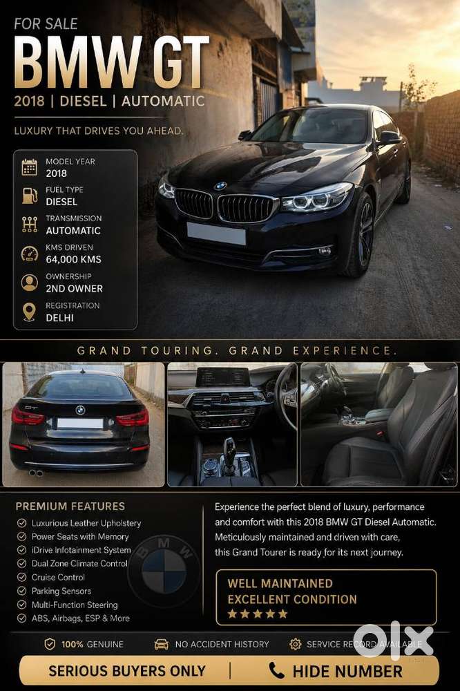 Bmw 3 Series Gt 320d Sport Line, 2018, Diesel