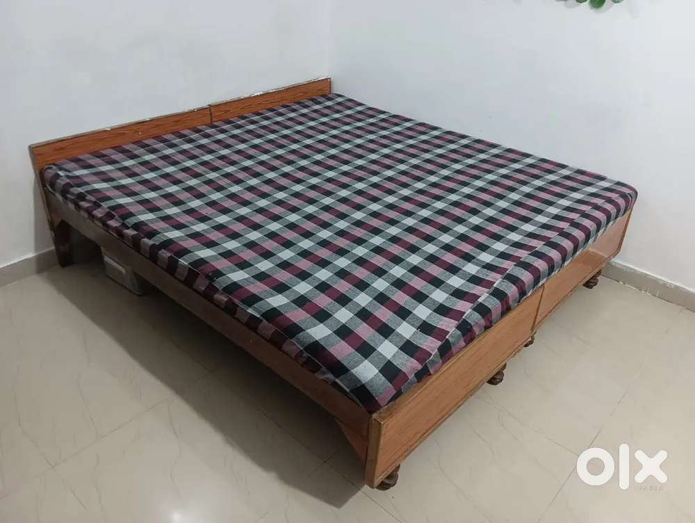 Wooden Double Bed - In Good Condition