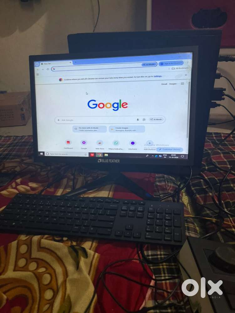Zebronics cpu and monitor along with keypad and mouse
