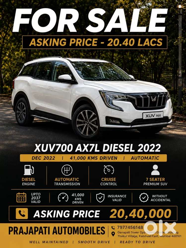 Mahindra Xuv700, 2022, Diesel