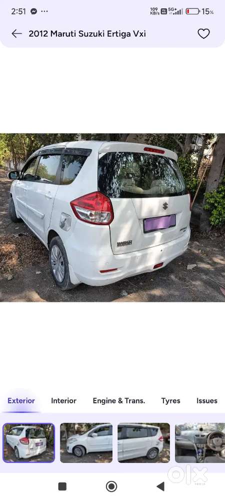 Maruti Suzuki Ertiga 2012 Cng & Hybrids 66000 Km Driven