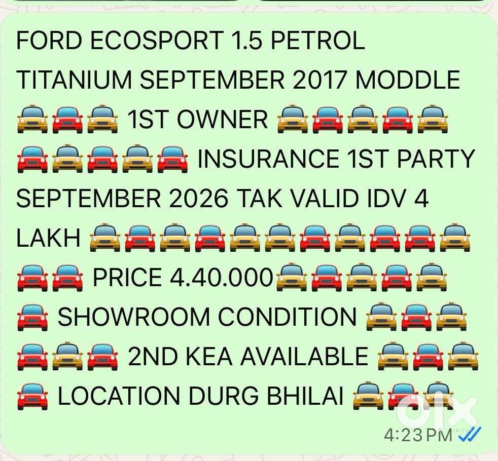 Ford Ecosport 1.5 Petrol Trend, 2017, Petrol