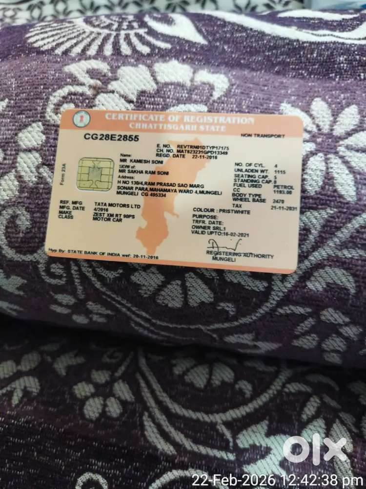 Car Madal Bes Seland , Wel Mentend , Betri, Tayar Neu, R.t.o. Pepar Ok