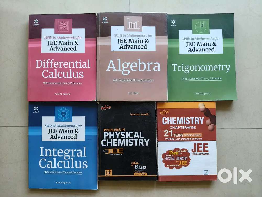 Set of Mathematics and Chemistry books for JEE and NEET