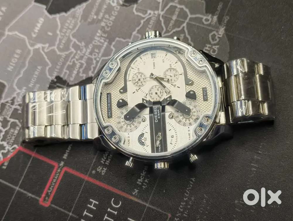 Diesel Silver Big Daddy Watch DZ7313 Men 1824713145