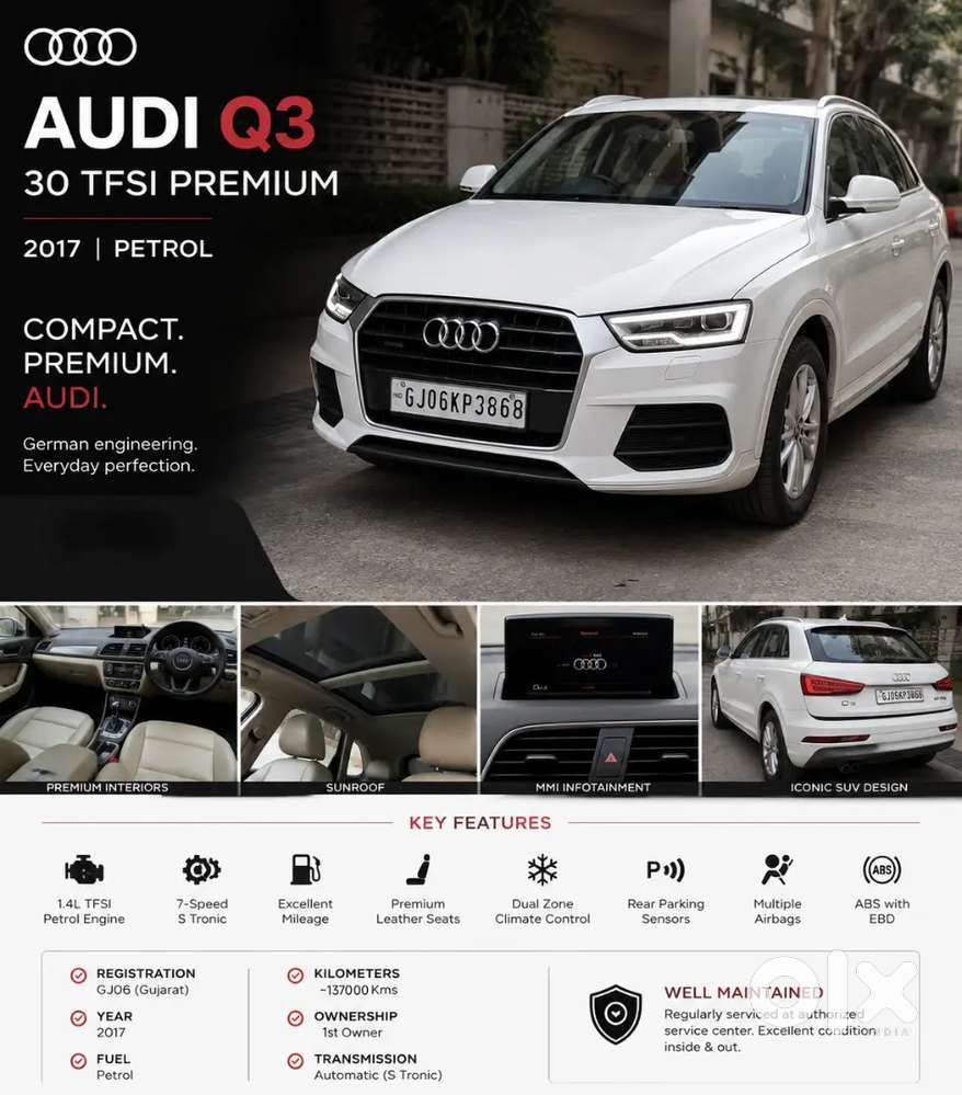 Audi Q3 1.4 Tsfi Premium Petrol; Excellent Condition