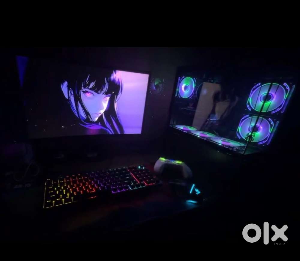 FULL GAMING PC SET INCLUDING CPU MONITOR KEYBOARD MIC AND WEBCAM