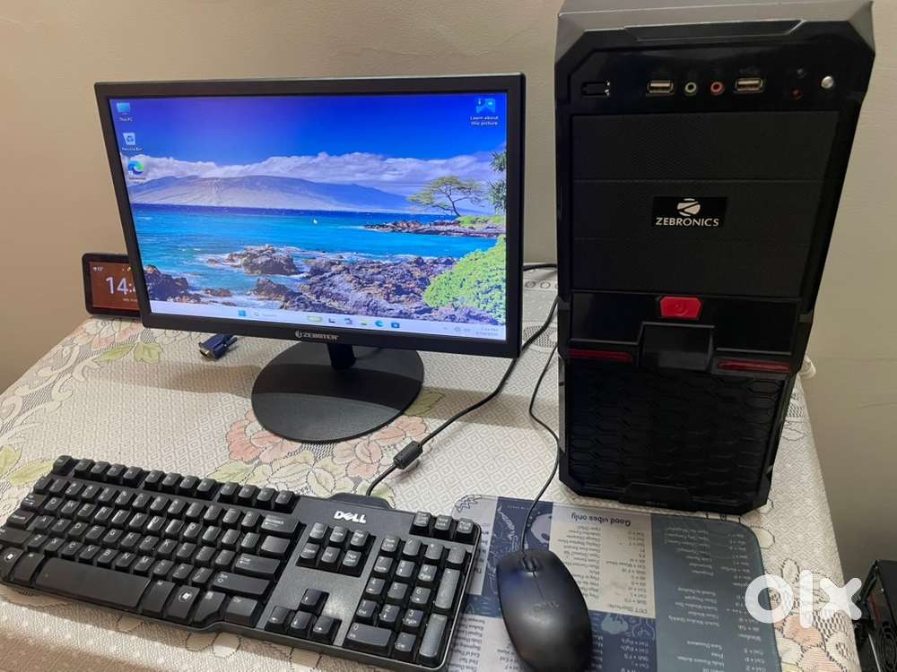 I5 7th gen, 8gb, 256 gb SSD desktop computer pc cpu 19 inch monitor