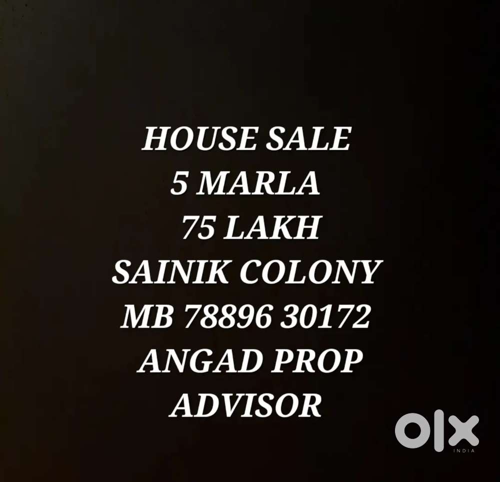 Sainik colony 5 marla house sale For Sale Houses & Apartments