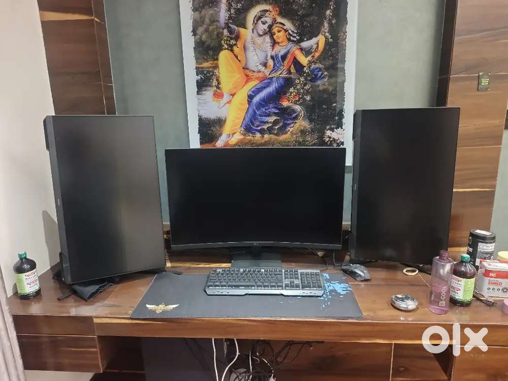 Lg multiple moniter work game station