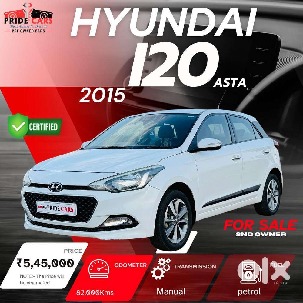 Hyundai I20 Asta (o) 1.2 Mt, 2015, Petrol