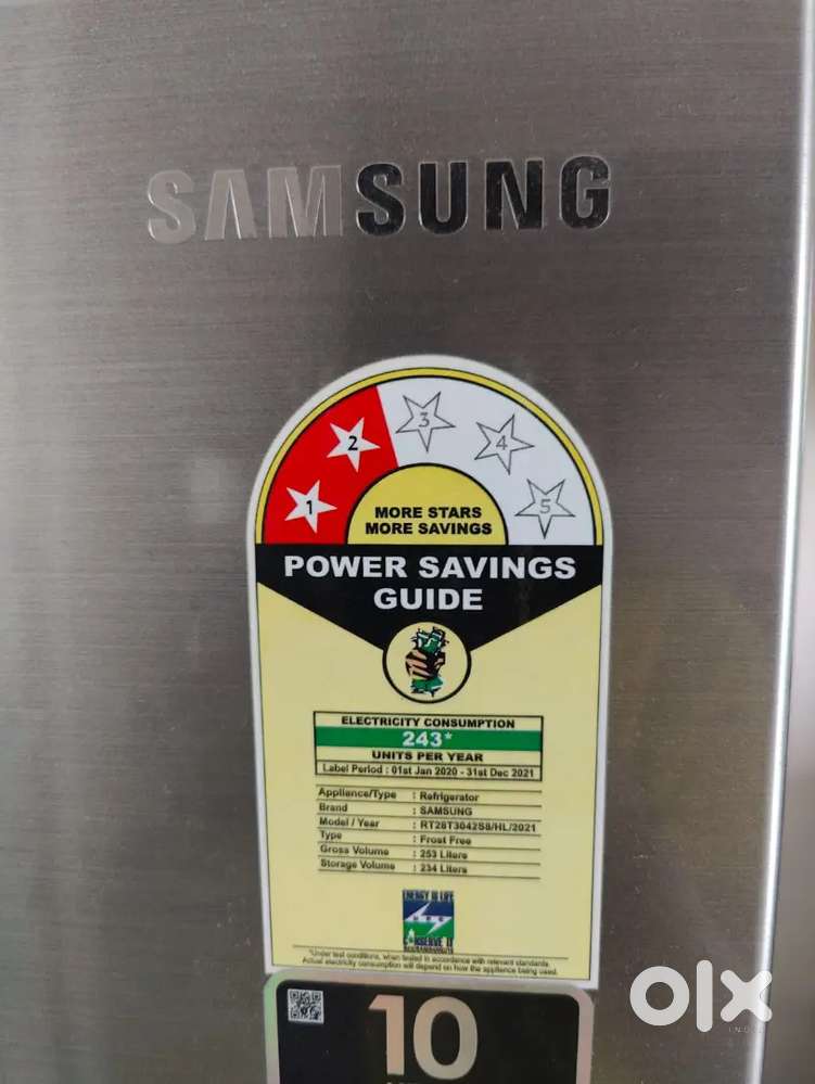 Samsung Refrigerator 253L double door on sale