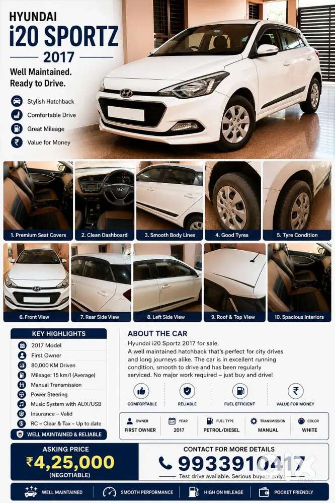 White I20 Sportz