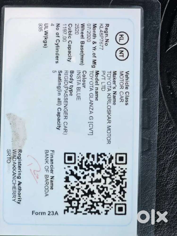 Toyota Glanza 1.2 Petrol 2020