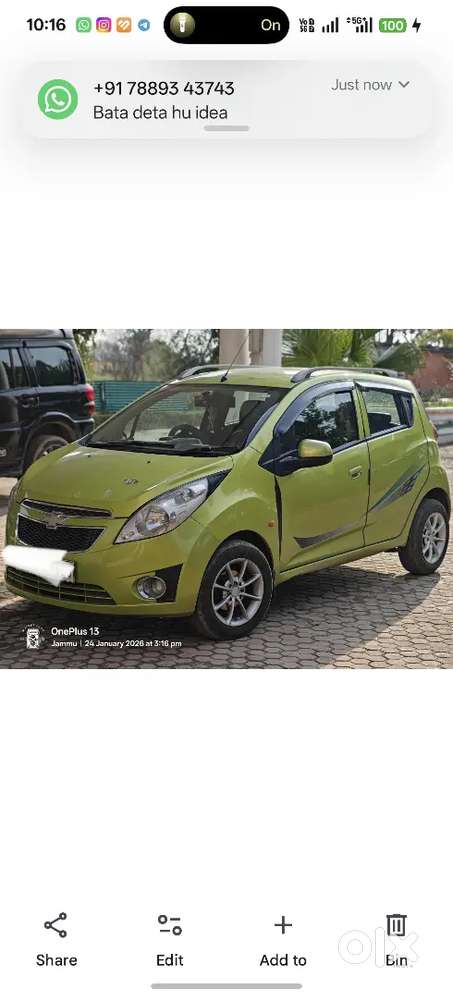 Chevrolet Beat 2010 Ls Cocktail Green In Good Condition For Sale