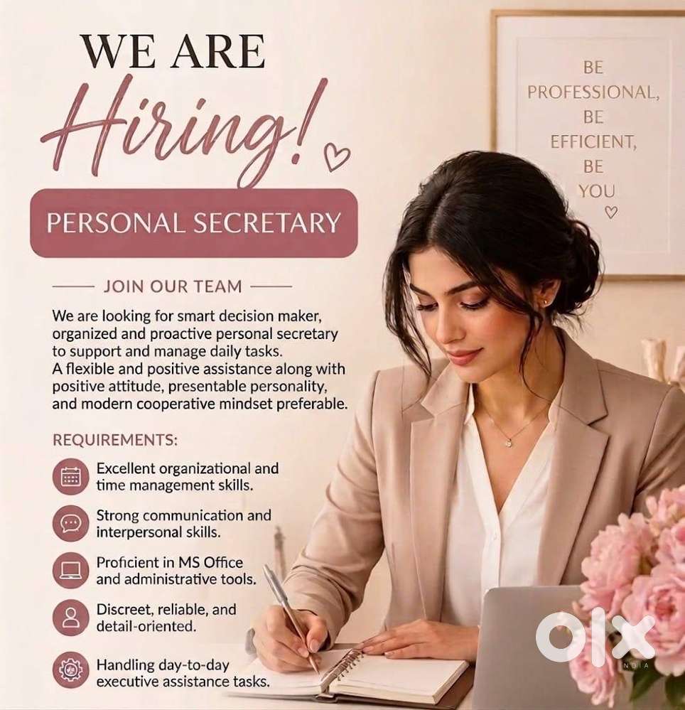 Required Only Female Personal Secretary