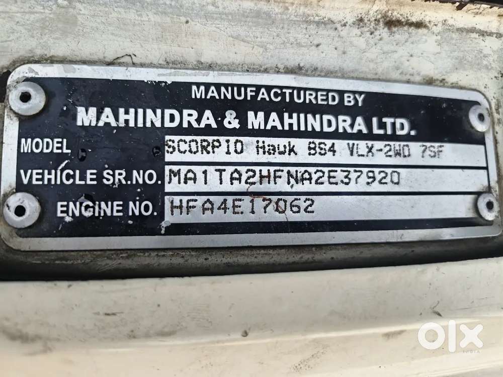 Mahindra Scorpio 2010 Diesel Car