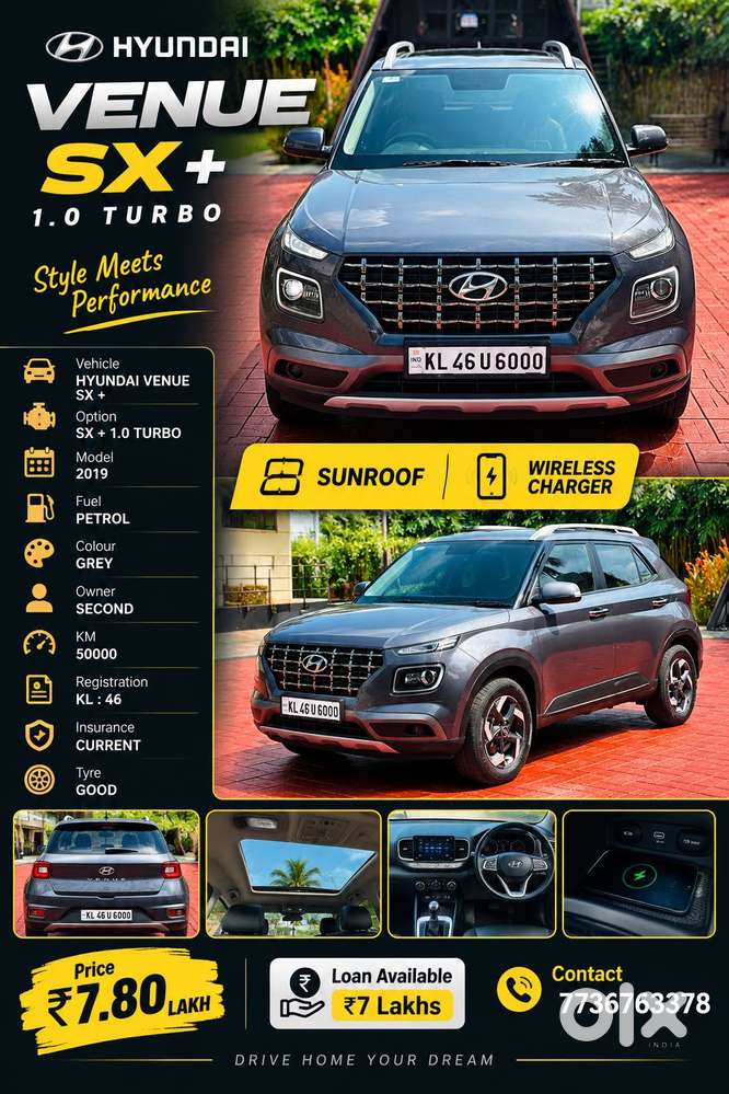 Hyundai Venue Sx Turbo, 2019, Petrol