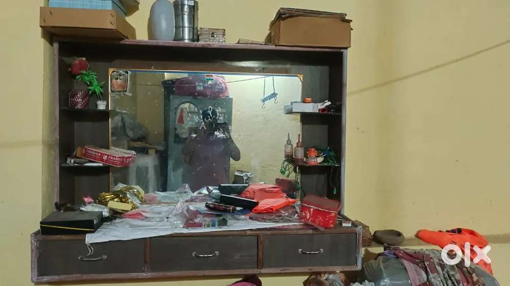 Wooden Dressing Table with mirror and Storage