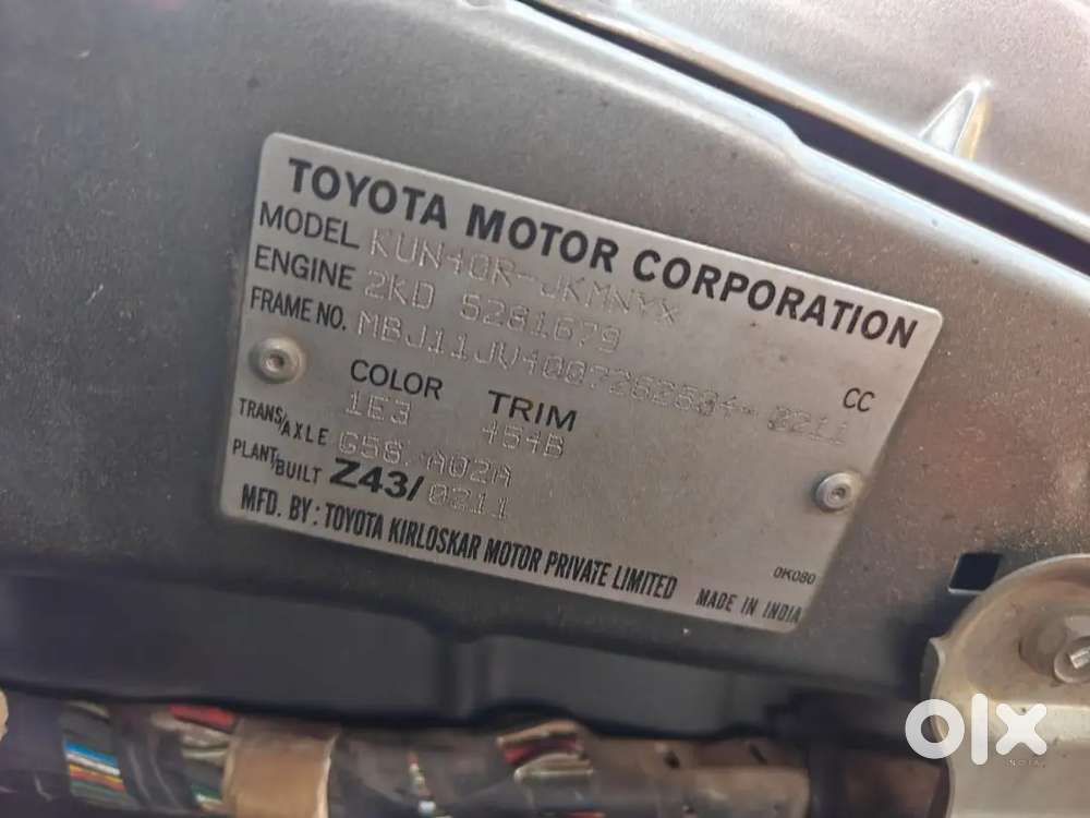 Toyota Innova 2011 Diesel 95000 Km Driven