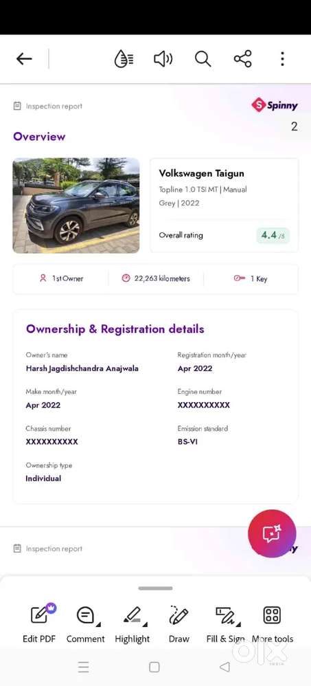 Volkswagen Taigun 2022 -23000km - Excellent Condition