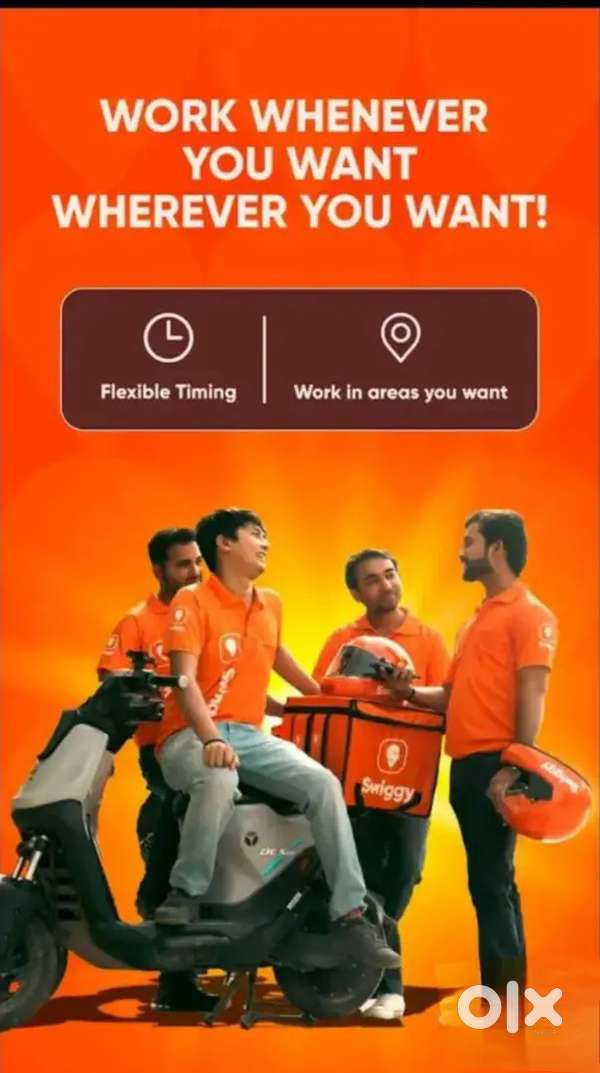 FREE JOINING 100 Delivery boys Swiggy Food Delivery jobs