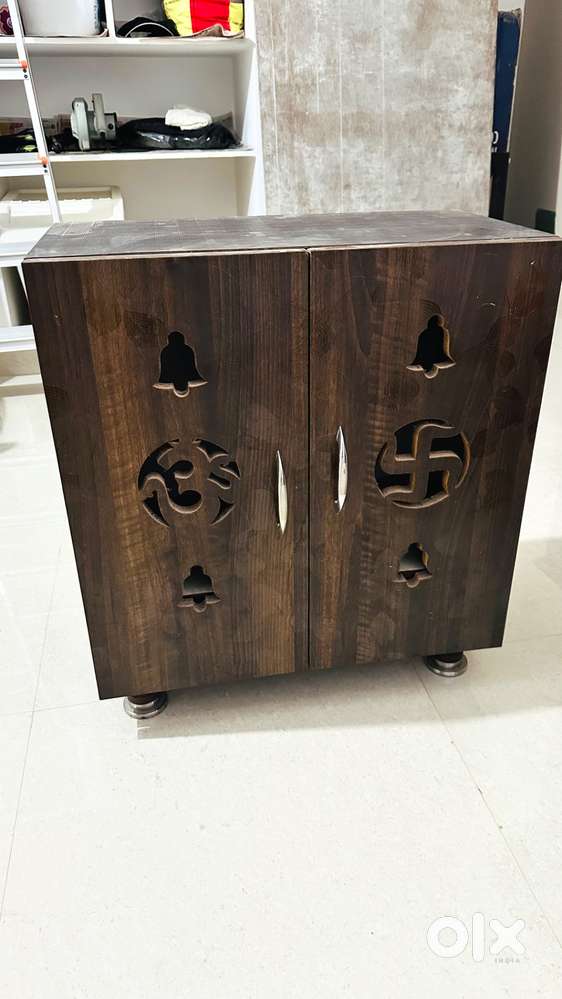Wooden pooja mandir ( laminated), om symbol cnc cutting