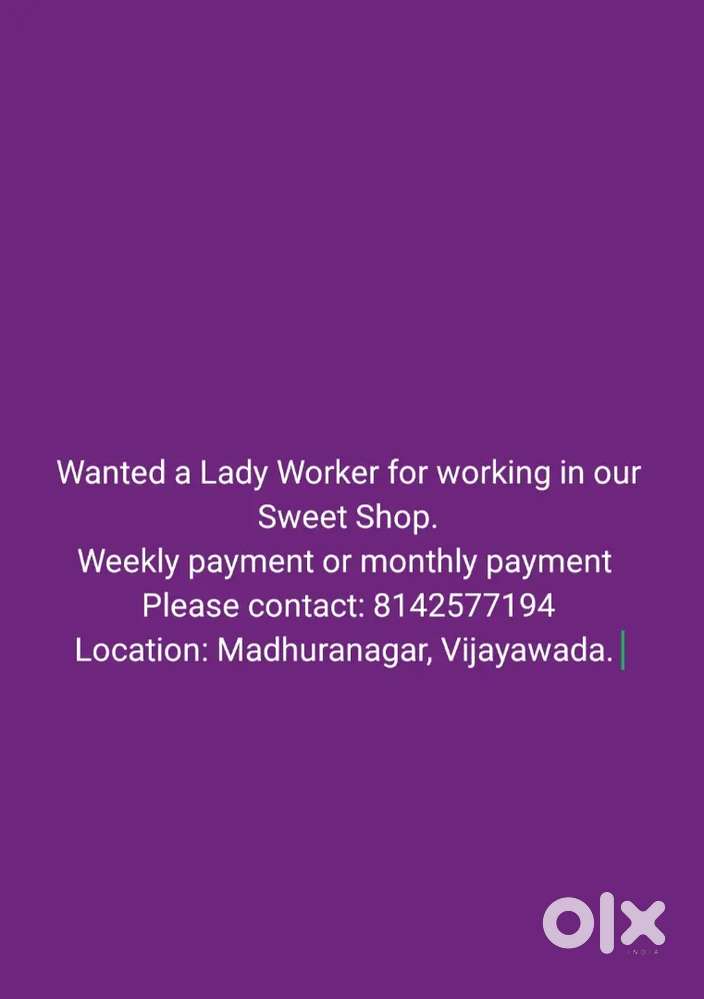 Lady Worker in Sweet Shop