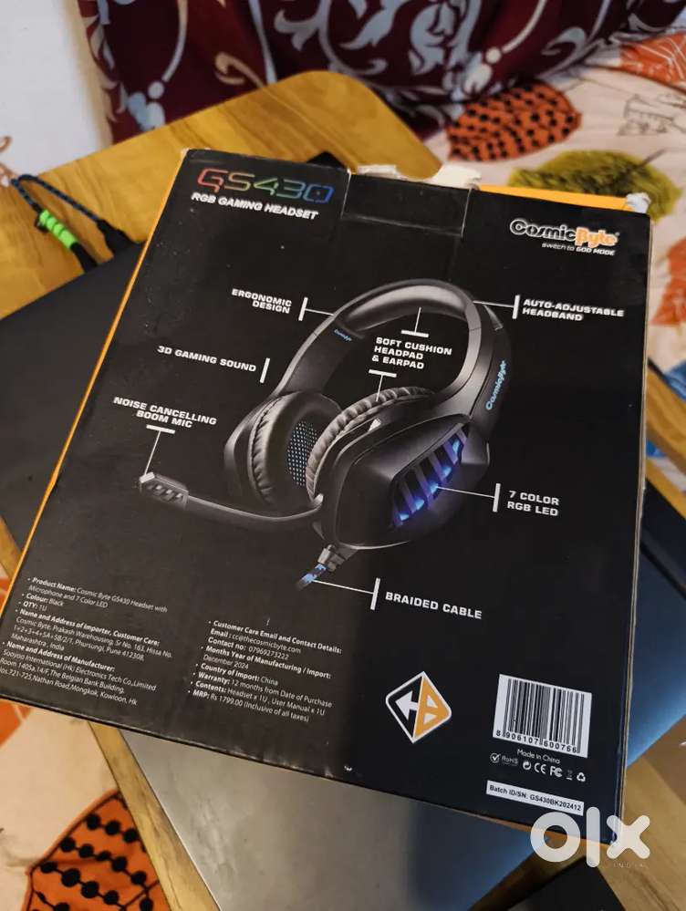 Cosmic Byte GS430 - Wired RGB Gaming Headphones