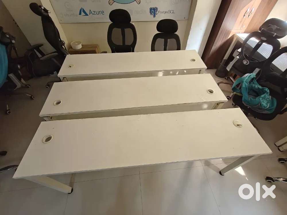 Office tables 6 feet, with electrical connection