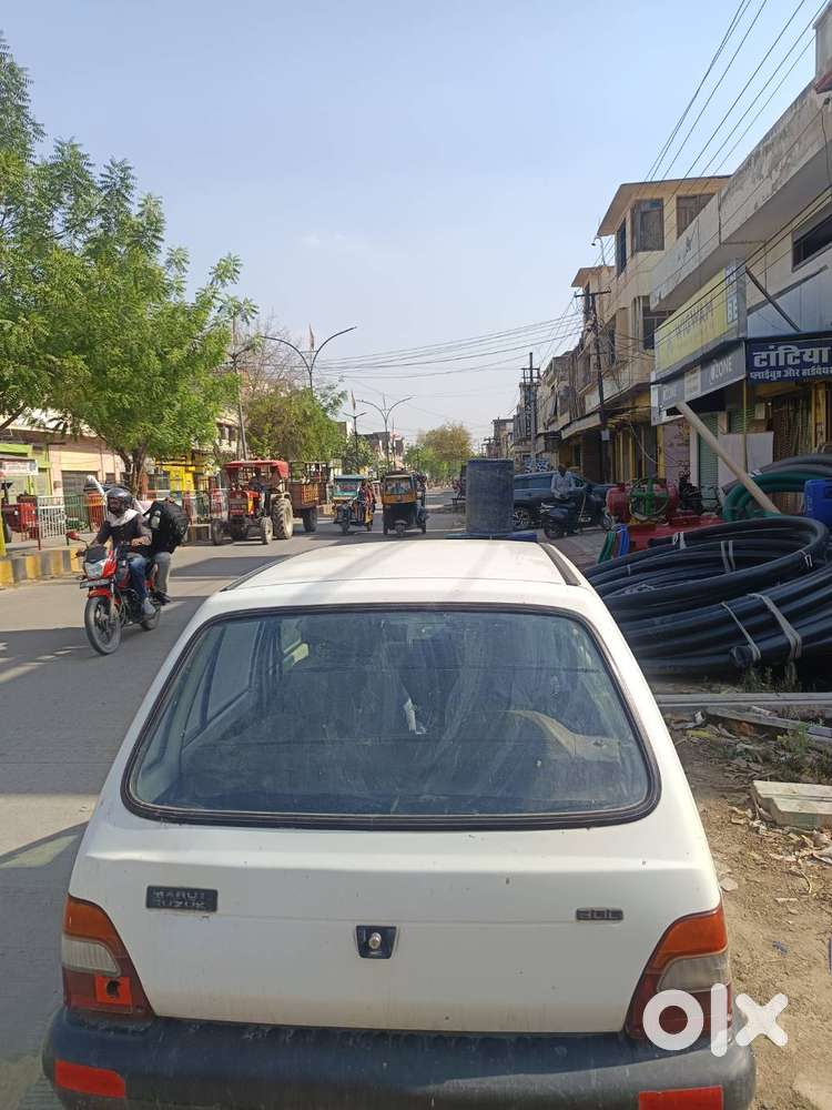 Maruti 800 Car 2002 Model White Rj13 No For Sale.