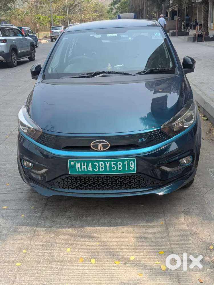 Tata Tigor Ev Xz+ Teal Blue Sedan Car