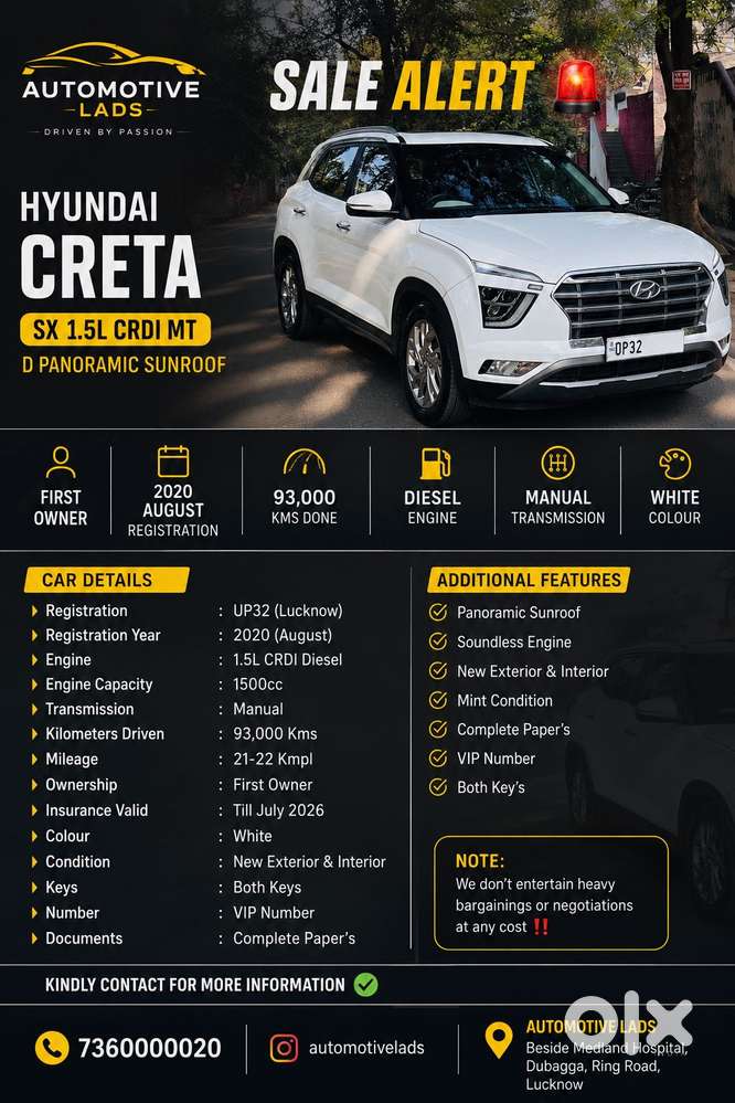 Hyundai Creta 1.5 Crdi Sx, 2020, Diesel