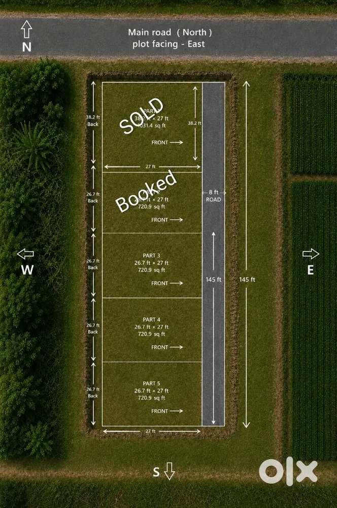 12 Lakh/ kattha 720.9 sq ft, Safiyabad