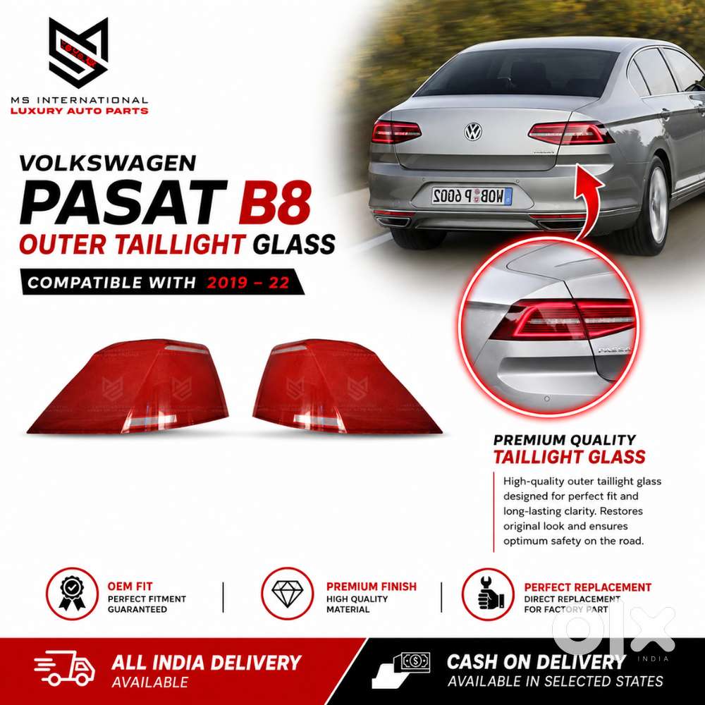 VOLKSWAGEN PASSAT B8 OUTER TAIL LIGHT GLASS 2019-22