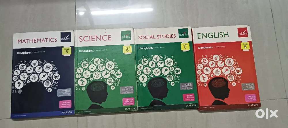 Pearson Edurite Class 6 Maths, Science, Social, English Workbooks