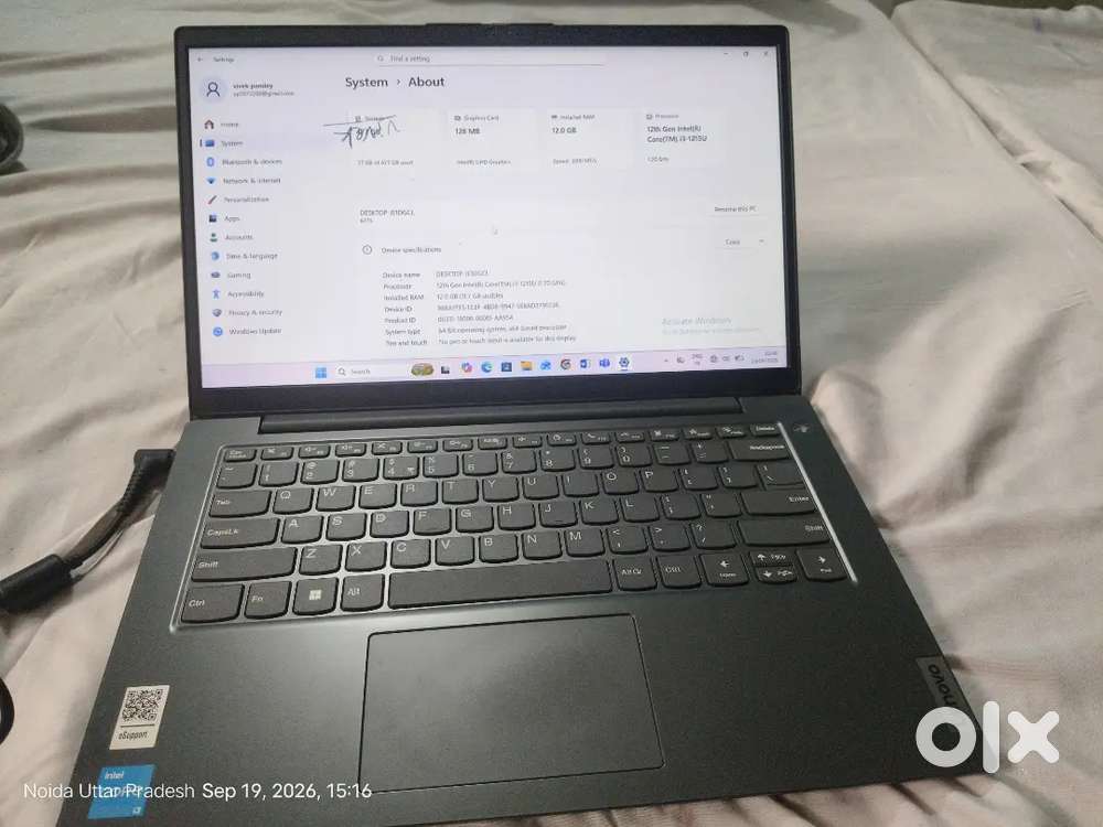Lenovo Laptop 12th Gen Intel Core i3, 12GB RAM, 512GB SSD