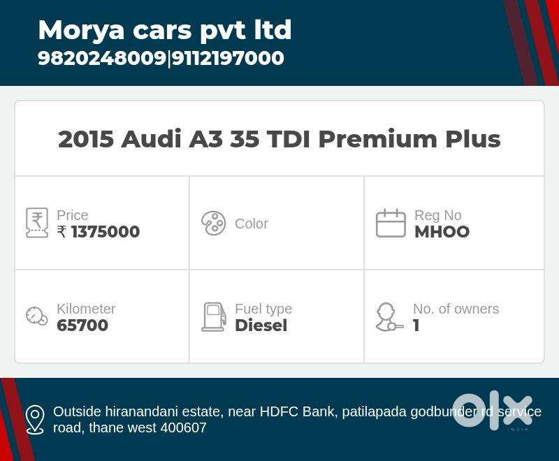 Audi A3 2.0 35 Tdi Premium Plus, 2015, Diesel