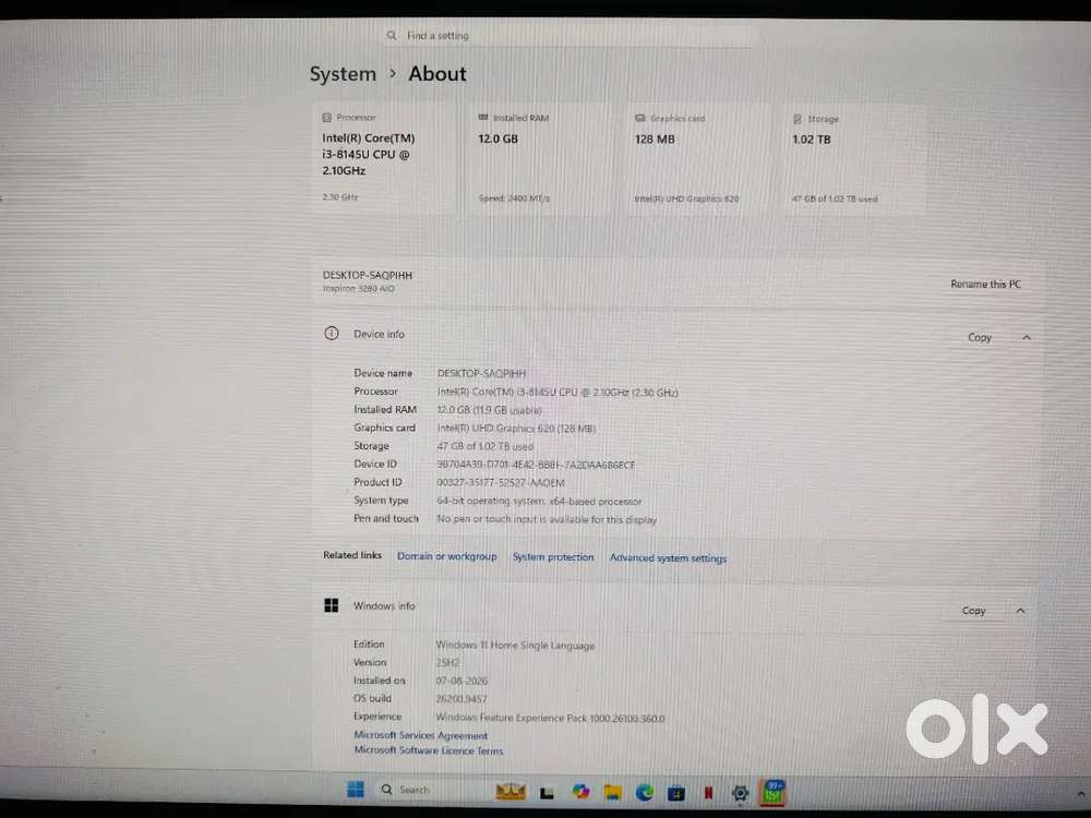 Dell all in one pc