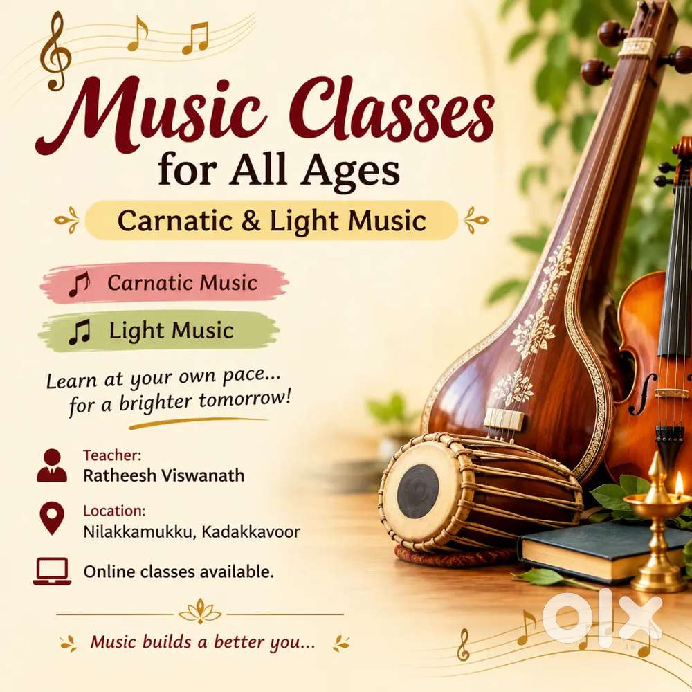 Music Classes for All Ages &ndash; Carnatic & Light Music