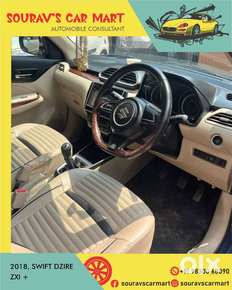 Maruti Suzuki Swift Dzire Zxi + Mt, 2018, Petrol
