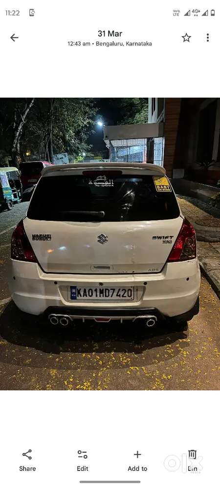 White Swift 4th Owner In Very Good Condition Zxi Top End Petrol