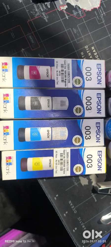 Epson 003 printer ink all 4 bottles un used