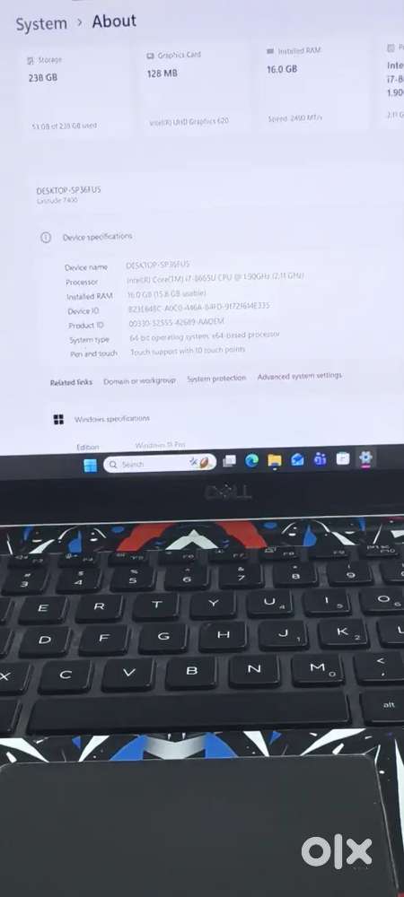 Dell Latitude 7400 i7 8th Gen | 16GB | 256GB | Touch | Fingerprint