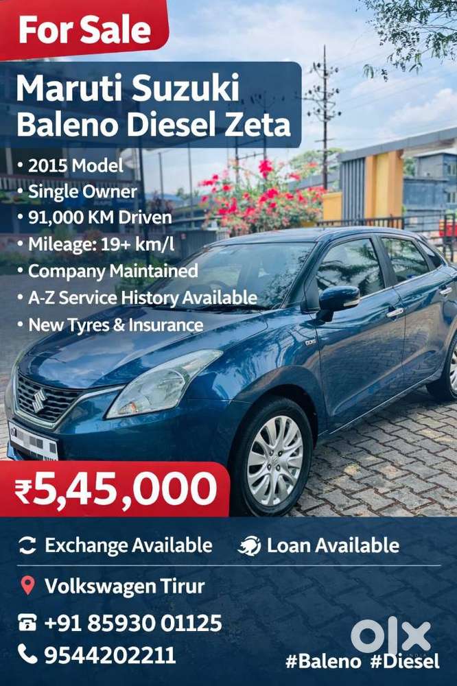 Maruti Suzuki Baleno 2015-2019 1.3 Zeta, 2015, Diesel